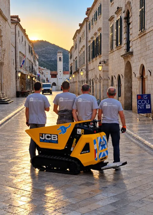 Prvi JCB HTD-5E Electric Dumpster u TERRA Grupi isporučen u Dubrovnik (5).jpeg